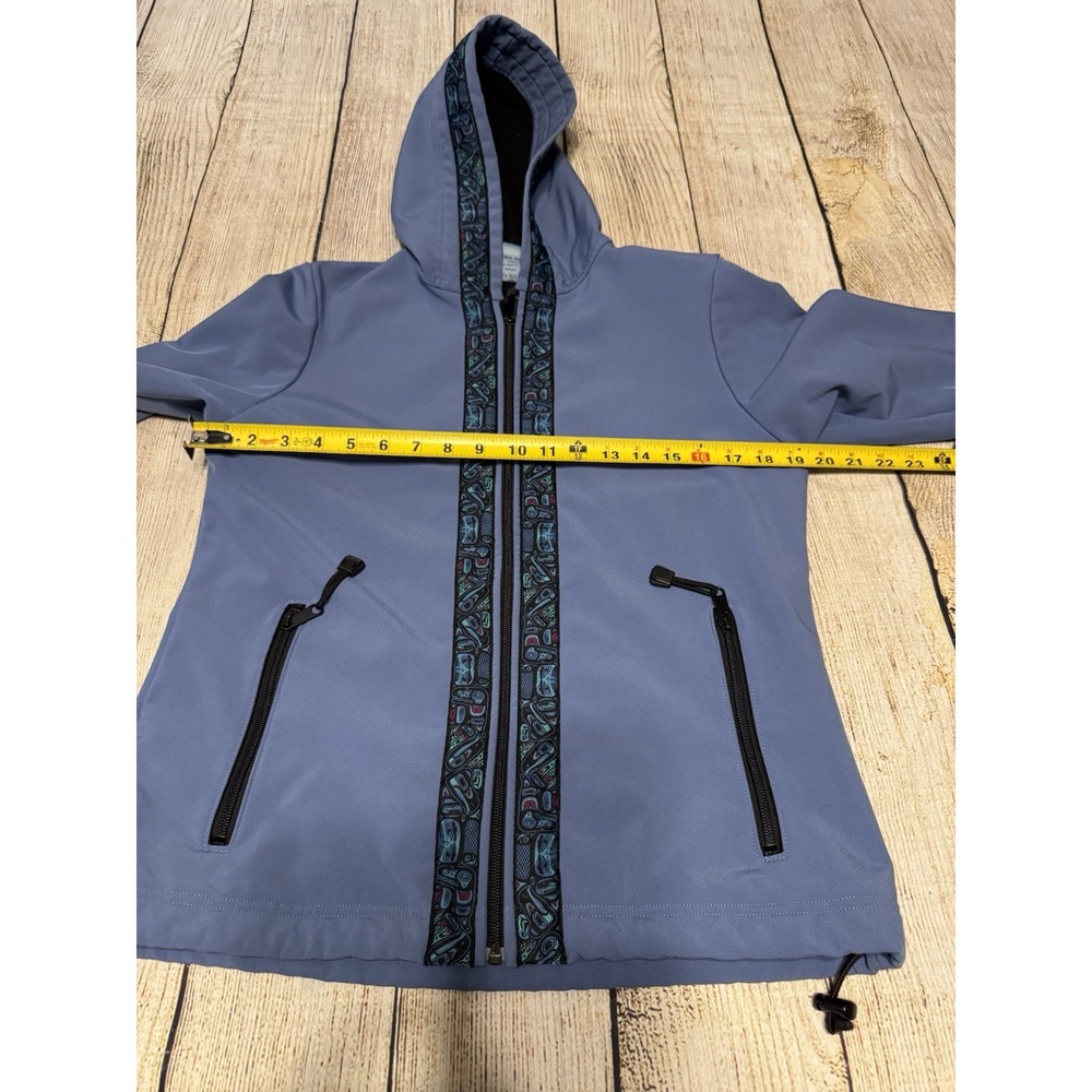 Copper River Fleece Blue Hooded Softshell Jacket Coat Cordova AK Sz S GTubH3 - Picture 1 of 8
